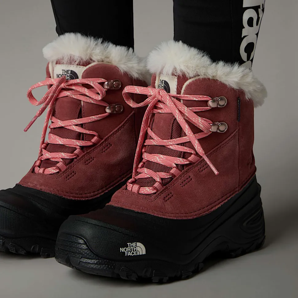 Fashion The North Face Vandtætte Shellista V Lace Snow Støvler Til Børn CANYON DUST/TERRACOTTA