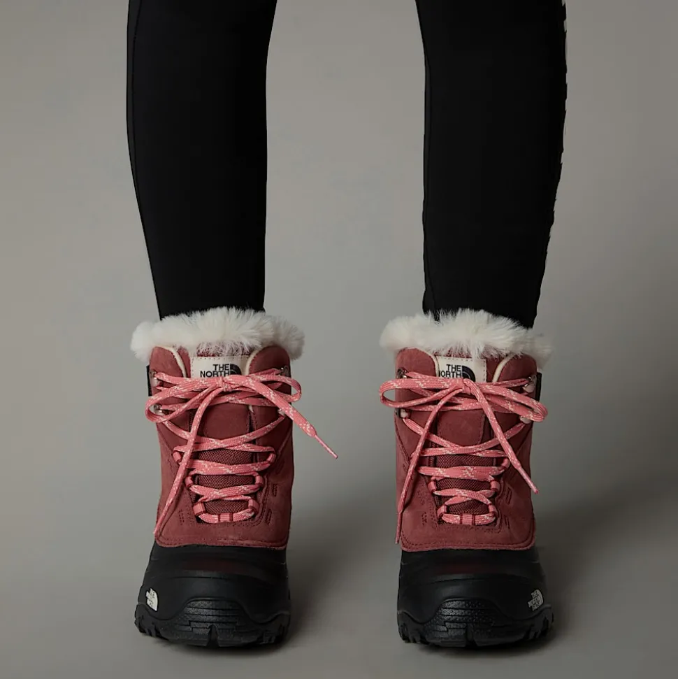 Fashion The North Face Vandtætte Shellista V Lace Snow Støvler Til Børn CANYON DUST/TERRACOTTA