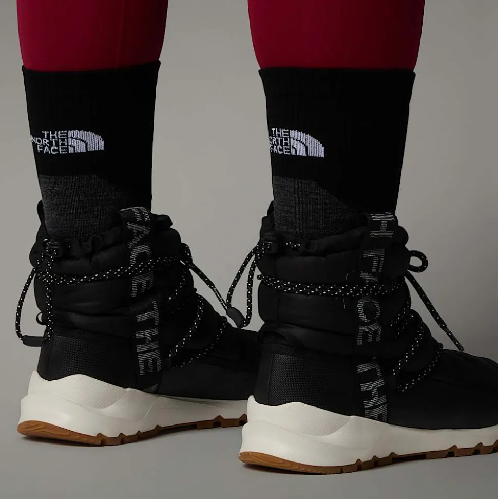 Flash Sale The North Face Vandtætte ThermoBall™ Lace-Up Vinterstøvler Til Damer TNF BLACK/GARDENIA WHITE