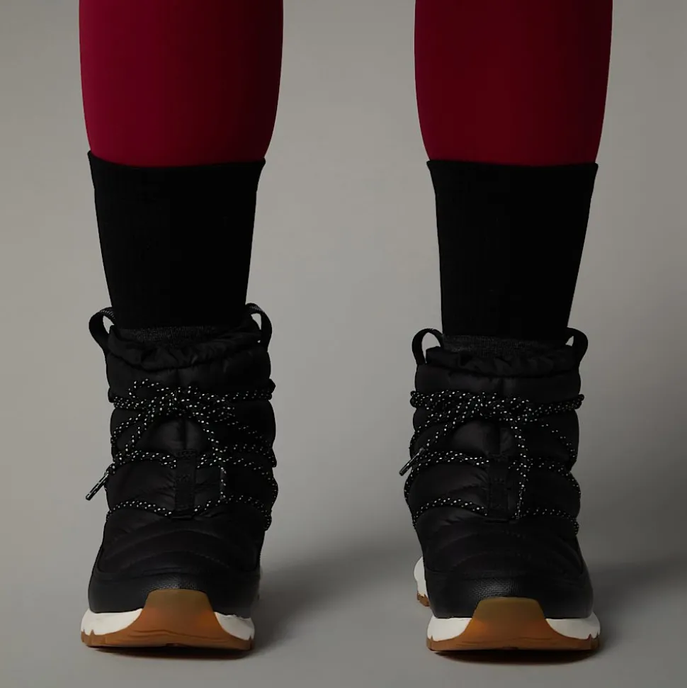 Flash Sale The North Face Vandtætte ThermoBall™ Lace-Up Vinterstøvler Til Damer TNF BLACK/GARDENIA WHITE