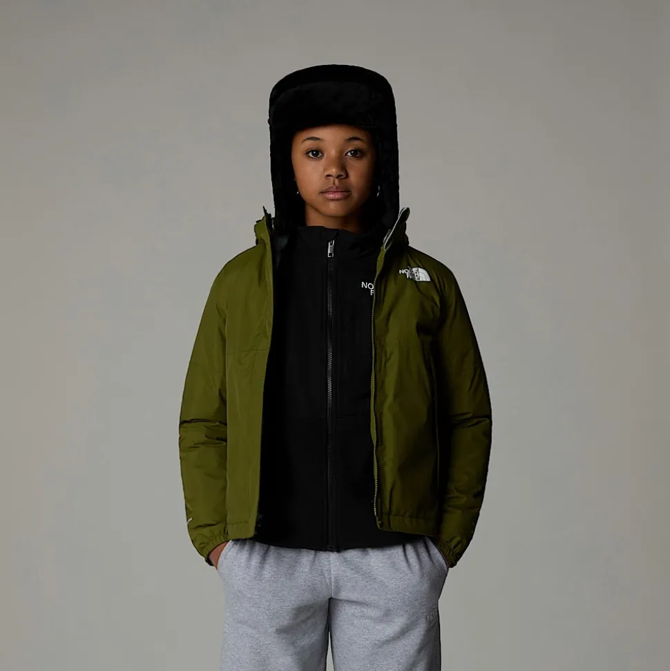 Fashion The North Face Varm Antora Regnjakke Til Piger Forest Olive