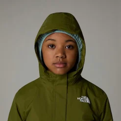 Fashion The North Face Varm Antora Regnjakke Til Piger Forest Olive