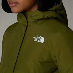 Fashion The North Face Varm Antora Regnjakke Til Piger Forest Olive