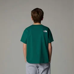 Online The North Face Varsity Graphic Oversized T-shirt Til Unge Evergreen