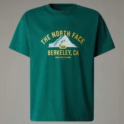 Online The North Face Varsity Graphic Oversized T-shirt Til Unge Evergreen
