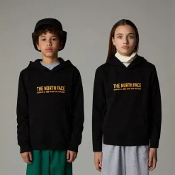 Clearance The North Face Varsity Graphic Relaxed Hættetrøje Til Unge TNF Black