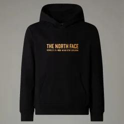 Clearance The North Face Varsity Graphic Relaxed Hættetrøje Til Unge TNF Black