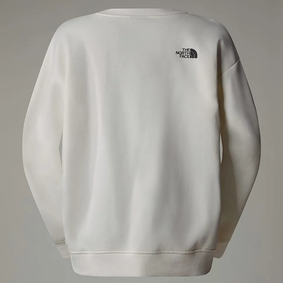 New The North Face Varsity Graphic Sweatshirt Til Damer White Dune