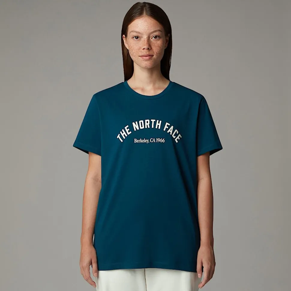 Discount The North Face Varsity Graphic T-shirt Til Damer Midnight Petrol