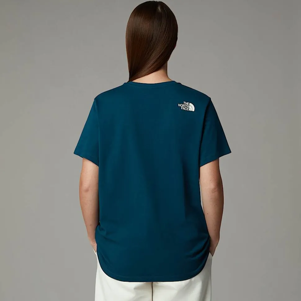 Discount The North Face Varsity Graphic T-shirt Til Damer Midnight Petrol