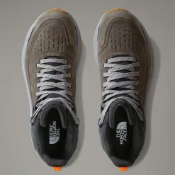 Cheap The North Face VECTIV™ Exploris II Leather Vandrestøvler Til Herrer New Taupe Green-Asphalt Grey
