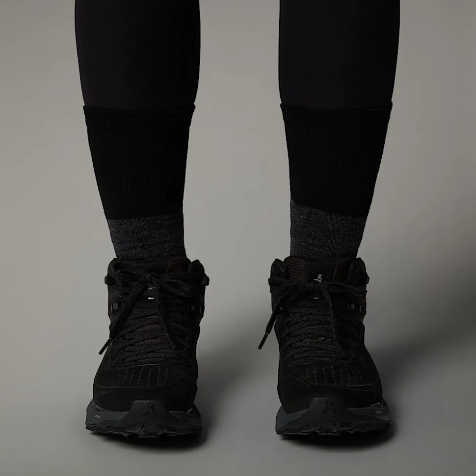 Online The North Face VECTIV™ Exploris II Leather Vandrestøvler Til Damer TNF Black-Vanadis Grey