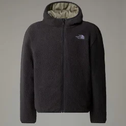 Clearance The North Face Vendbar Shasta Jakke Med Lynlås Og Hætte Til Drenge Clay Grey
