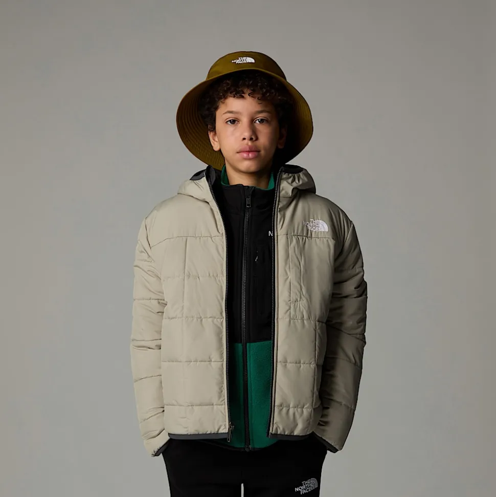 Clearance The North Face Vendbar Shasta Jakke Med Lynlås Og Hætte Til Drenge Clay Grey