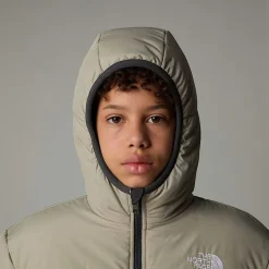 Clearance The North Face Vendbar Shasta Jakke Med Lynlås Og Hætte Til Drenge Clay Grey