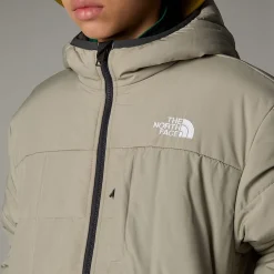 Clearance The North Face Vendbar Shasta Jakke Med Lynlås Og Hætte Til Drenge Clay Grey