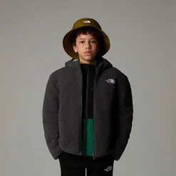 Clearance The North Face Vendbar Shasta Jakke Med Lynlås Og Hætte Til Drenge Clay Grey