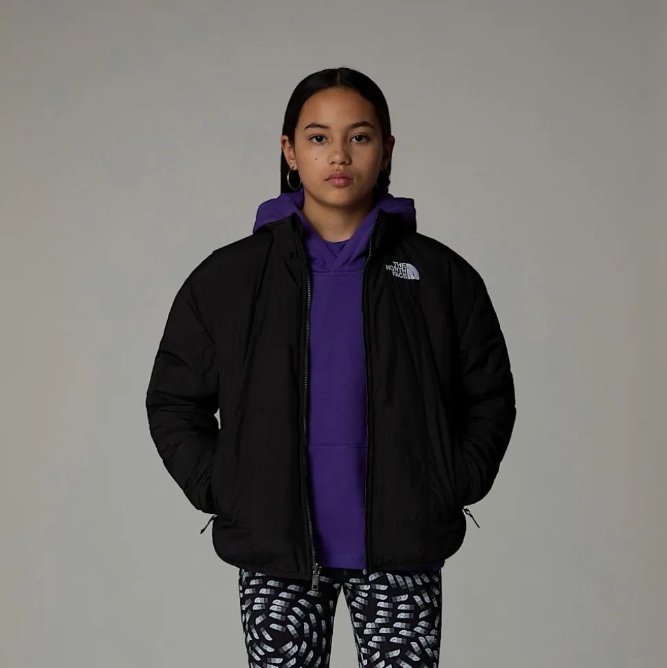 Hot The North Face Vendbar Shasta Jakke Med Lynlås Til Piger TNF Black