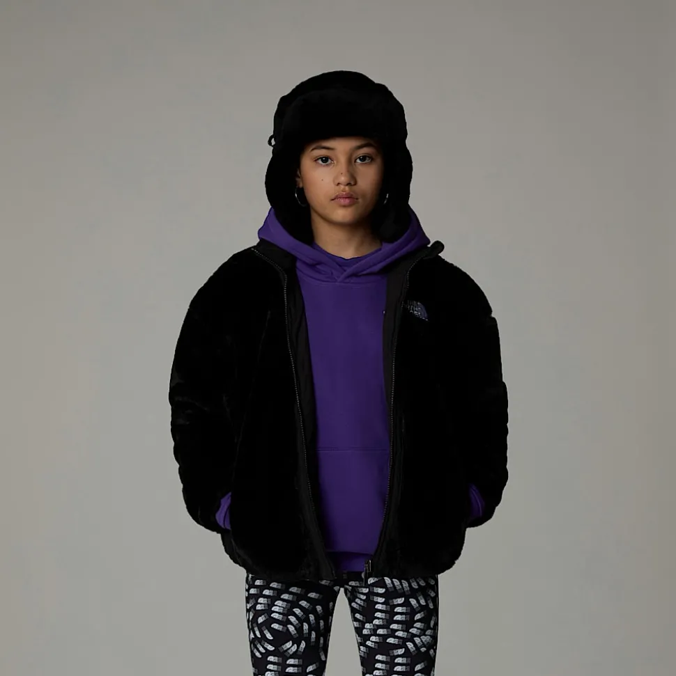 Hot The North Face Vendbar Shasta Jakke Med Lynlås Til Piger TNF Black