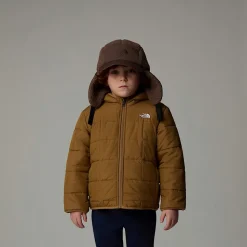 Discount The North Face Vendbar Shasta Jakke Med Lynlås Og Hætte Til Børn UTILITY BROWN