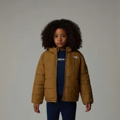 Discount The North Face Vendbar Shasta Jakke Med Lynlås Og Hætte Til Børn UTILITY BROWN