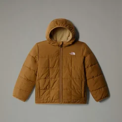 Discount The North Face Vendbar Shasta Jakke Med Lynlås Og Hætte Til Børn UTILITY BROWN