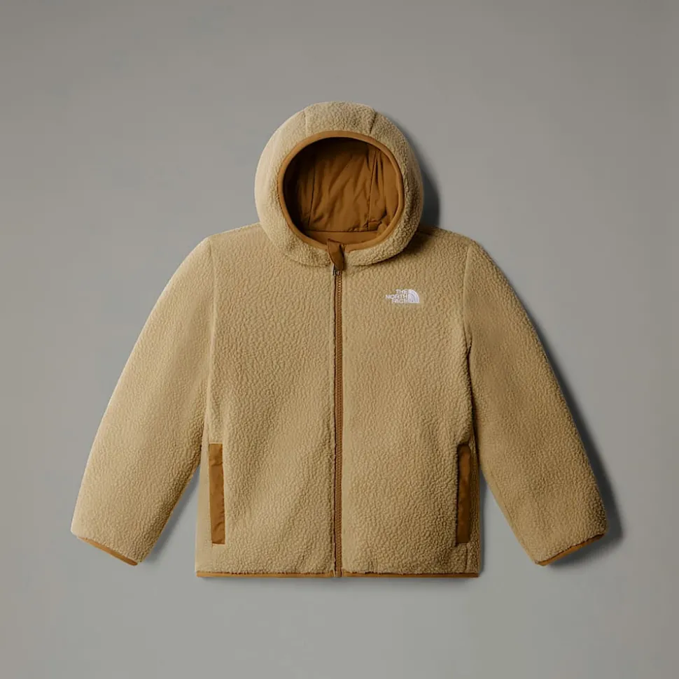 Discount The North Face Vendbar Shasta Jakke Med Lynlås Og Hætte Til Børn UTILITY BROWN