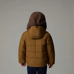 Discount The North Face Vendbar Shasta Jakke Med Lynlås Og Hætte Til Børn UTILITY BROWN