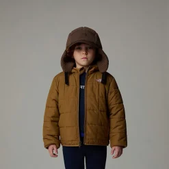 Discount The North Face Vendbar Shasta Jakke Med Lynlås Og Hætte Til Børn UTILITY BROWN