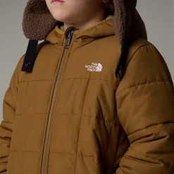 Discount The North Face Vendbar Shasta Jakke Med Lynlås Og Hætte Til Børn UTILITY BROWN