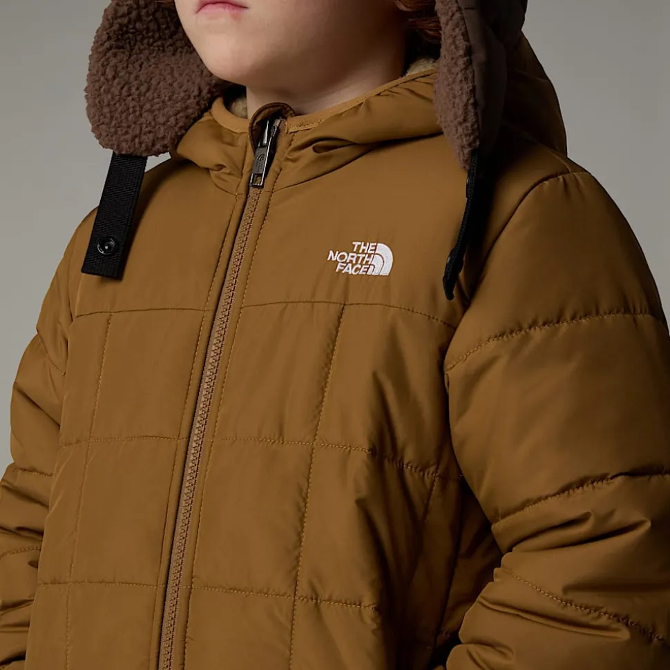 Discount The North Face Vendbar Shasta Jakke Med Lynlås Og Hætte Til Børn UTILITY BROWN