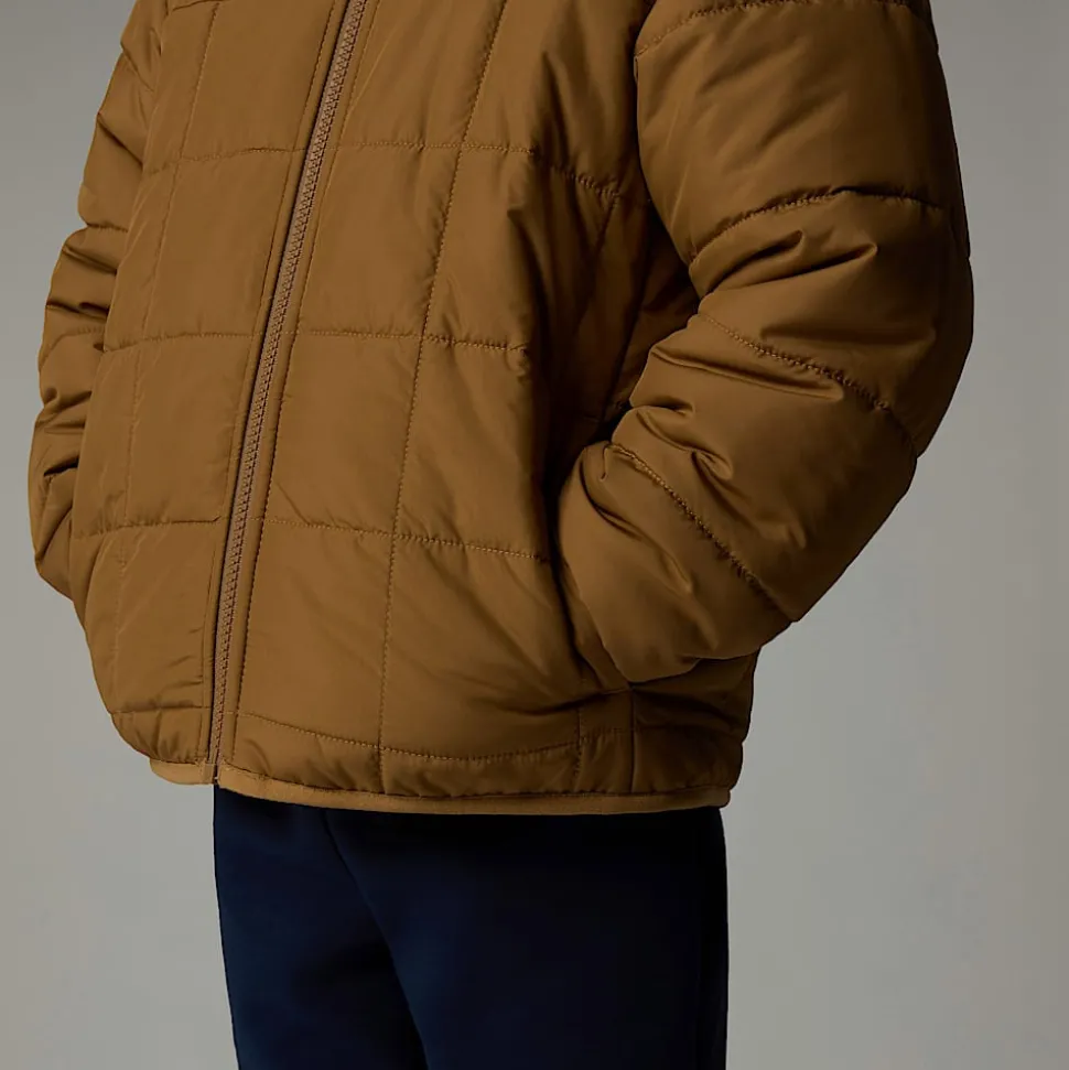 Discount The North Face Vendbar Shasta Jakke Med Lynlås Og Hætte Til Børn UTILITY BROWN