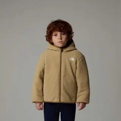 Discount The North Face Vendbar Shasta Jakke Med Lynlås Og Hætte Til Børn UTILITY BROWN