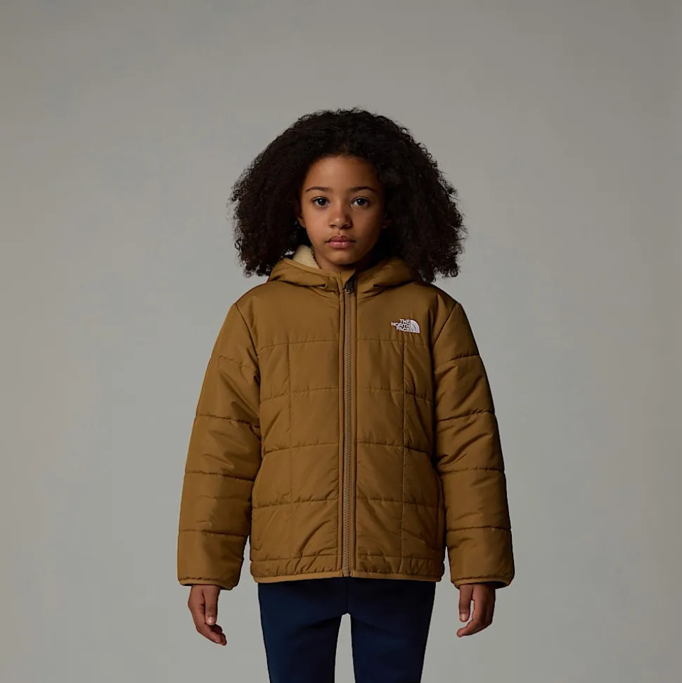 Discount The North Face Vendbar Shasta Jakke Med Lynlås Og Hætte Til Børn UTILITY BROWN