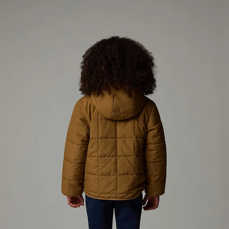 Discount The North Face Vendbar Shasta Jakke Med Lynlås Og Hætte Til Børn UTILITY BROWN