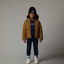 Discount The North Face Vendbar Shasta Jakke Med Lynlås Og Hætte Til Børn UTILITY BROWN