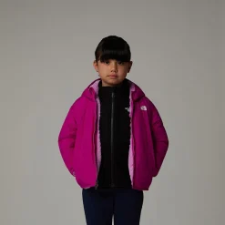 Sale The North Face Vendbar Shasta Jakke Med Lynlås Og Hætte Til Børn Deep Mulberry