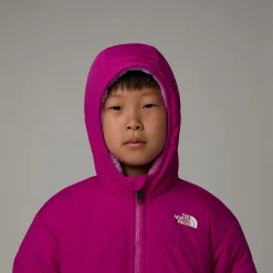 Sale The North Face Vendbar Shasta Jakke Med Lynlås Og Hætte Til Børn Deep Mulberry