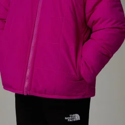Sale The North Face Vendbar Shasta Jakke Med Lynlås Og Hætte Til Børn Deep Mulberry