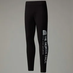 Outlet The North Face Vertical Graphic Leggings Til Piger TNF Black