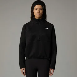 Shop The North Face Vertical Thermal Fleece Med Kvart Lynlås Til Damer TNF Black