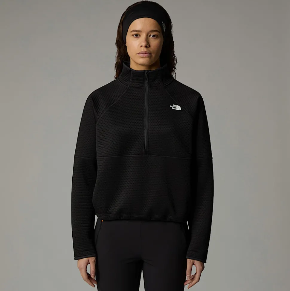 Shop The North Face Vertical Thermal Fleece Med Kvart Lynlås Til Damer TNF Black