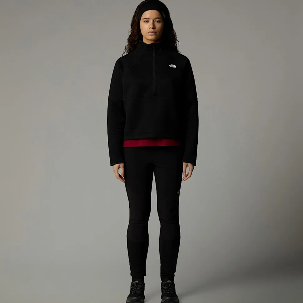 Shop The North Face Vertical Thermal Fleece Med Kvart Lynlås Til Damer TNF Black