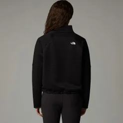 Shop The North Face Vertical Thermal Fleece Med Kvart Lynlås Til Damer TNF Black