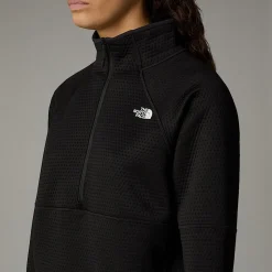 Shop The North Face Vertical Thermal Fleece Med Kvart Lynlås Til Damer TNF Black