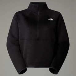 Shop The North Face Vertical Thermal Fleece Med Kvart Lynlås Til Damer TNF Black