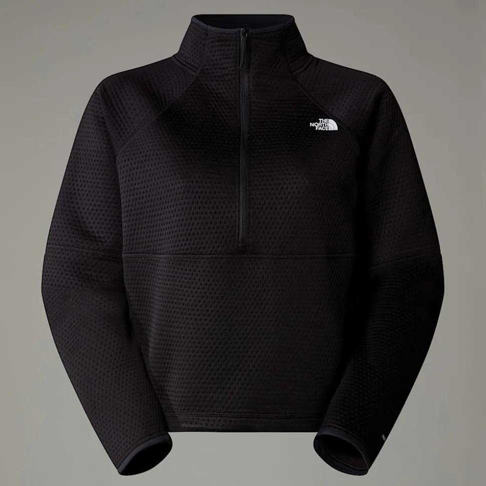 Shop The North Face Vertical Thermal Fleece Med Kvart Lynlås Til Damer TNF Black