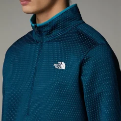 Outlet The North Face Vertical Thermal Fleece Med Kvart Lynlås Til Herrer Midnight Petrol