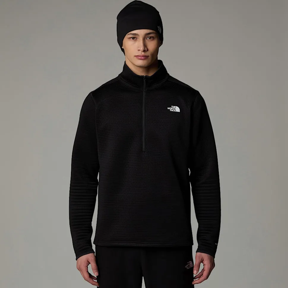 Fashion The North Face Vertical Thermal Fleece Med Kvart Lynlås Til Herrer TNF Black