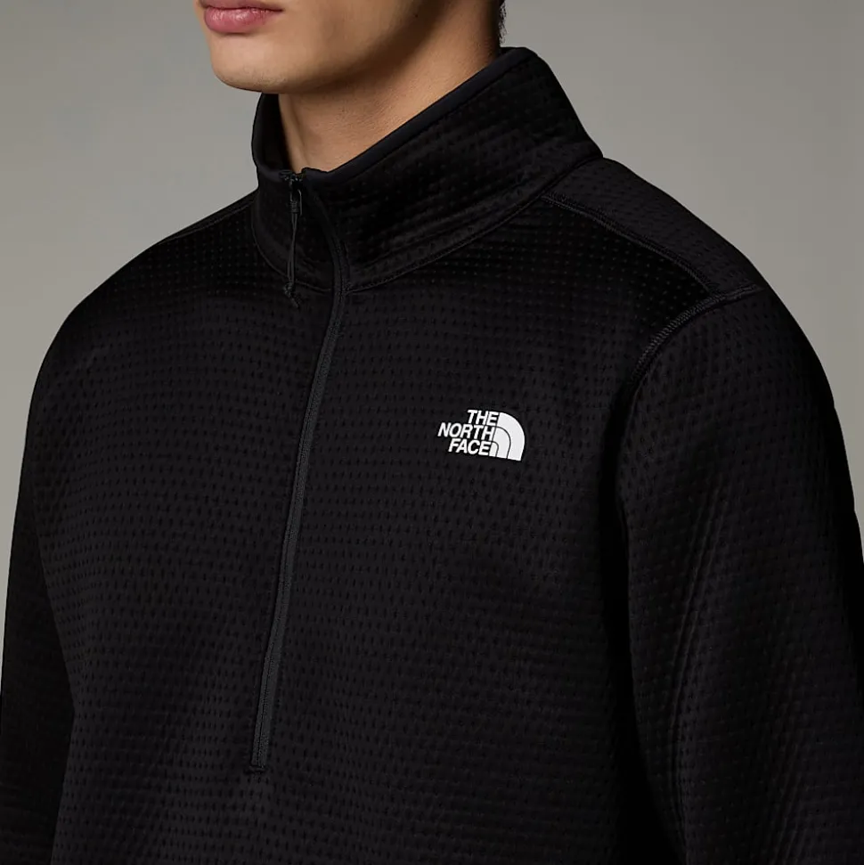Fashion The North Face Vertical Thermal Fleece Med Kvart Lynlås Til Herrer TNF Black